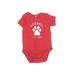 Rabbit Skins Short Sleeve Onesie: Red Solid Bottoms - Size 12 Month