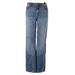 Lands' End Jeans - Mid/Reg Rise: Blue Bottoms - Kids Girl's Size 20 - Medium Wash