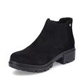 Rieker Damen Chelsea Boots 76884, Frauen Stiefeletten,Schlupfstiefel,Women's,Woman,Lady,Ladies,Boots,Stiefel,Bootee,Booties,schwarz (00),38 EU / 5 UK