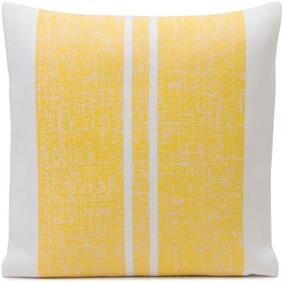 Kissenhülle GÖZZE "Java" Gr. 2, gelb (gelb, weiß), B:50cm L:50cm, Polyester, Obermaterial: 65% Polyacryl, 35% Polypropylen, Kissenbezüge Image