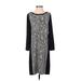 Rebecca Taylor Casual Dress - Sweater Dress: Black Jacquard Dresses - Women's Size 1