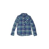 Lands' End Long Sleeve Button Down Shirt: Blue Tops - Kids Girl's Size 6X