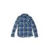 Lands' End Long Sleeve Button Down Shirt: Blue Tops - Kids Girl's Size 6X