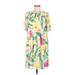 DKNY Casual Dress: White Floral Dresses - Women's Size 6
