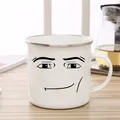 Tasse à café en émail avec visage de femme inspiré du jeu créatif tasse drôle cadeau