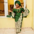 Robes de soirée vertes caftan avec appliques en dentelle Aso Ebi Rhafricain formel quelque chose