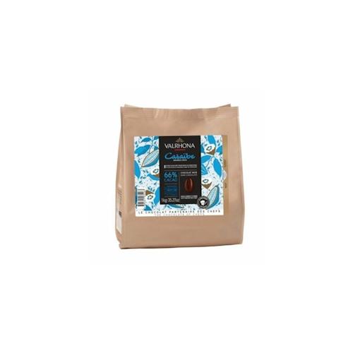 Valrhona Caraibe 66% Zartbitter Kuvertüre (1Kg)