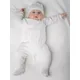 Emile et Rose Baby Mallory Embroidered All-in-One Sleepsuit and Hat Set, White