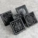 Shower Drains Square Bath Floor Drain Strainer Hair Catcher Brass Black Floor Shower Drain Waste