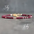 Ruby Bracelet Ruby Birthstone Jewelry Gemstone Bracelet July Birthstone Bracelet 40th