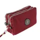 Nylon Durable Multi Slots Portable Wallet Lightweight Coin Purse Zipper Closure Big Capacity Lanyard