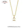 CANNER 925 Sterling Silver 18k Gold Plated Opal Ladies Wedding Necklace Clavicle Chain Necklaces for