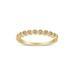 Women's Yellow Gold Over Silver 1/4 Cttw Bezel Set Round Diamond 11 Stone Wedding Band Ring by Haus of Brilliance in Bezel Set (Size 7)