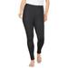 Plus Size Women's Lace-Trim Essential Stretch Legging by Roaman's in Heather Charcoal (Size 38/40) Activewear Workout Yoga Pants