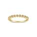 Women's Yellow Gold Over Silver 1/4 Cttw Bezel Set Round Diamond 11 Stone Wedding Band Ring by Haus of Brilliance in Bezel Set (Size 6)