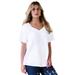 Plus Size Women's Convertible Sweetheart Tee. by Roaman's in White (Size 30/32)