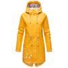 Outdoorjacke MARIKOO "Dancing Umbrella", Damen, Gr. M, gelb (amber gelb), Obermaterial: 70% Polyester, 30% Polyurethan, Innenmaterial: 100% Polyester, Futter&Wattierung: 100% Polyester, Ärmelfutter: 100% Polyester, Jacken, mit einer großen Kapuze