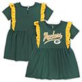 Girls Toddler Green Bay Packers Too Cute Tri-Blend Short Sleeve Dress