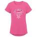 Girls Youth Pink Los Angeles Chargers Playtime Dolman T-Shirt