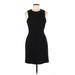 Banana Republic Casual Dress - Sheath High Neck Sleeveless: Black Print Dresses - Women's Size 6