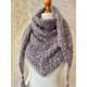 Triangular Very Soft Shawl With Tassels/Gray Cowl Crochet Wrap Shawl Triangular Fluffy
