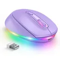 Souris aste sans fil BOW Purple souris sans fil pour ordinateur portable petite souris clic