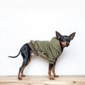 Dog Hoodie/Hooded Sweater, Handmade Fleece Lined Hoodie For Dogs, Khaki Green