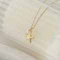 Sterling Silver Gold Starfish & Pearl Necklace