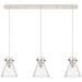 Newton Sphere 51.75"W 7 Light Brushed Nickel Linear Pendant w/ Smoke S