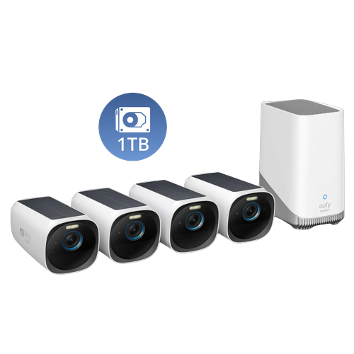 eufyCam S330 (eufyCam 3) 4-Kamera-Set + 1TB Festplatte