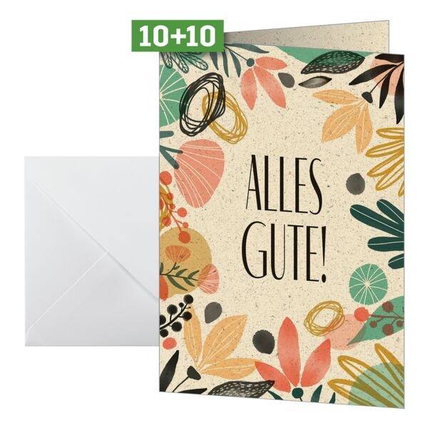 Sigel 10 Glückwunsch-Karten »Alles Gute«, 10.5x14.8 cm Image