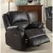 PU Leather Rocker Recliner with Motion Function and Full Leg Support, Tight Back & Seat Cushion