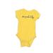 Gerber Short Sleeve Onesie: Yellow Bottoms - Size Newborn