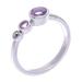 Expressly Elegant,'Modern Amethyst and Marcasite Cocktail Ring from Thailand'