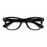 Unisex s square Black Plastic Prescription eyeglasses - Eyebuydirect s Atlee