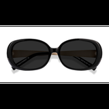Female s oval Black Acetate, Metal Prescription sunglasses - Eyebuydirect s Lauren