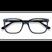 Male s rectangle Blue Striped Acetate Prescription eyeglasses - Eyebuydirect s Formula