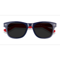 Unisex s square Navy & Red Acetate Prescription sunglasses - Eyebuydirect s Parade