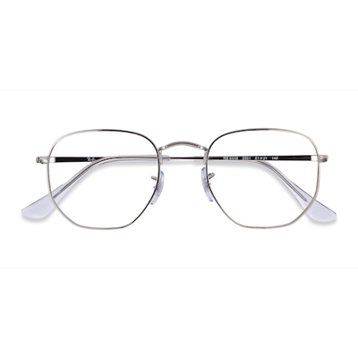 Unisex s geometric Silver Metal Prescription eyeglasses - Eyebuydirect s Ray-Ban RB6448