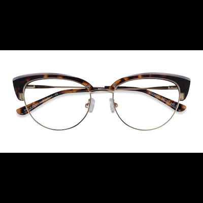 Female s horn Tortoise & Gold Acetate, Metal Prescription eyeglasses - Eyebuydirect s Essential