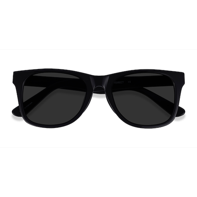 Unisex s square Black Acetate Prescription sunglasses - Eyebuydirect s Ristretto