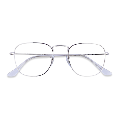 Unisex s square Silver Metal Prescription eyeglasses - Eyebuydirect s Ray-Ban RB3857V