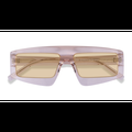 Unisex s geometric Crystal Nude Acetate Prescription sunglasses - Eyebuydirect s Hanna