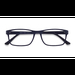 Unisex s rectangle Matte Navy Plastic Prescription eyeglasses - Eyebuydirect s Firefly