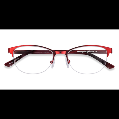 Female s horn Red Metal Prescription eyeglasses - Eyebuydirect s Melody