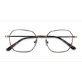 Unisex s geometric Bronze Titanium Prescription eyeglasses - Eyebuydirect s Kingston