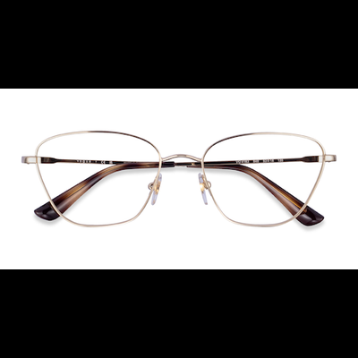 Unisex s geometric Pale Gold Metal Prescription eyeglasses - Eyebuydirect s Vogue Eyewear VO4163