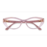 Female s horn Transparent Pink Plastic Prescription eyeglasses - Eyebuydirect s Vogue Eyewear VO5478B