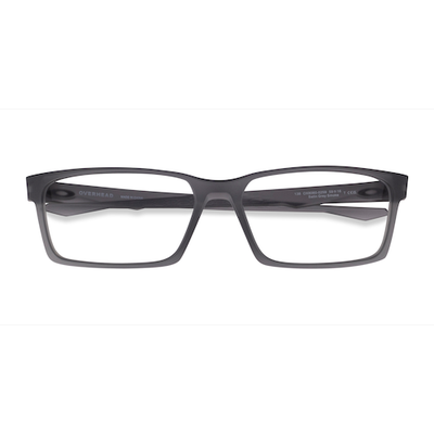 Male s rectangle Satin Gray Plastic Prescription eyeglasses - Eyebuydirect s Oakley Overhead
