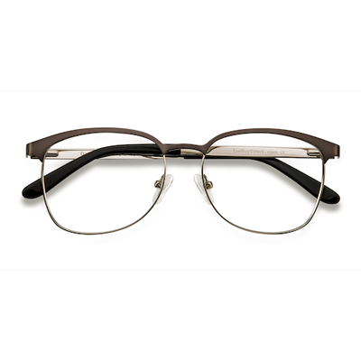 Unisex s square Gunmetal/Silver Metal Prescription eyeglasses - Eyebuydirect s Dancer